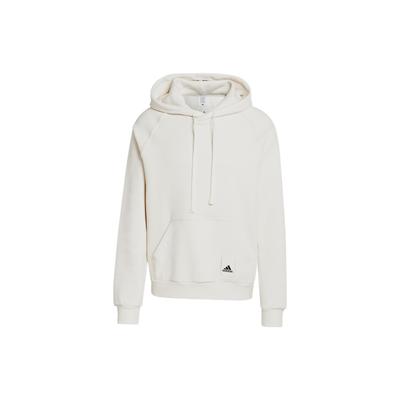 adidas Logo Print Kangaroo Pocket Hoodie Sweatshirt Men Tops White IA9343