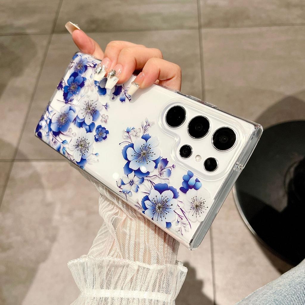 Suitable for Samsung S25ultra Mobile Phone Case S24FE Double Layer Printed A56 Yuese Garden A26 Protective Case