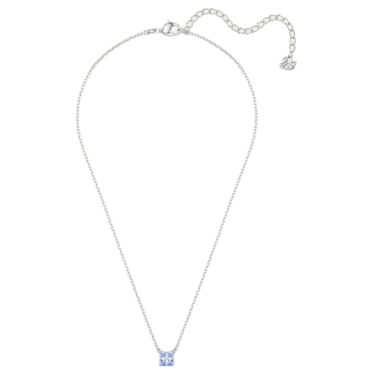 Swarovski Logo Crystal Rhodium Plated Necklace Unisex necklace Silver 5723568 F,Silver