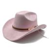 Adjustable Western Cowboy Hat Felt Wide Brim For Men Women