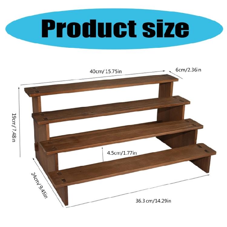 Unique Wood Bangles Display Stand Elegant Four Tiers Stylish Wood Bracelets Holder For Celebration And Gatherings