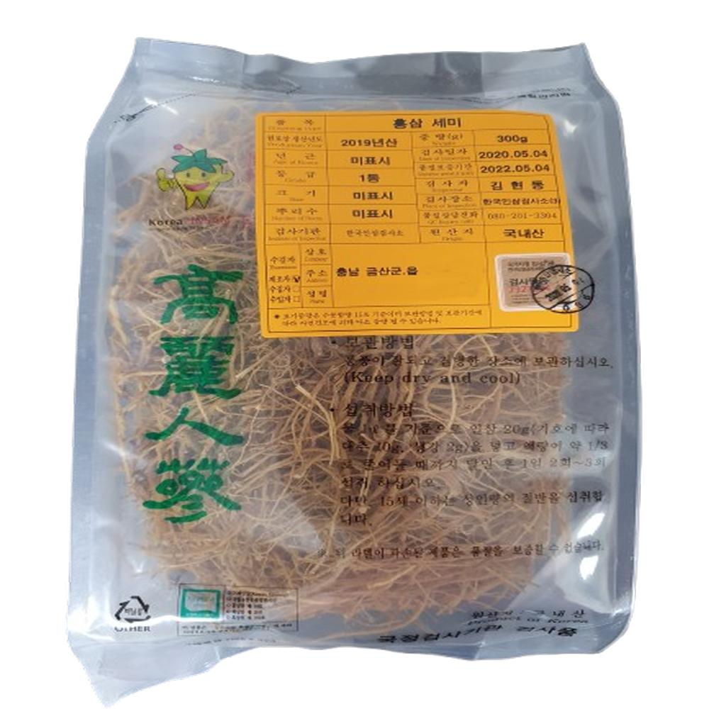 Goryeo Red Ginseng, Grade 1 Red Ginseng Heads 300g, Red Ginseng Fine Roots, Nonghyup Inspected Product, Dried Red Ginseng | 300g
