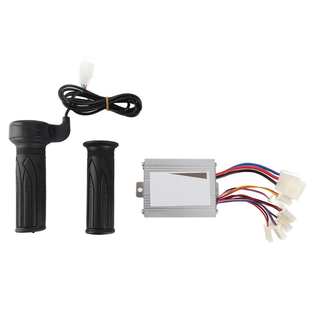 12V 500W Brush Speed Motor Controller with Throttle Grip Undervoltage Protection for Motorcycle Electric Bike Scooter