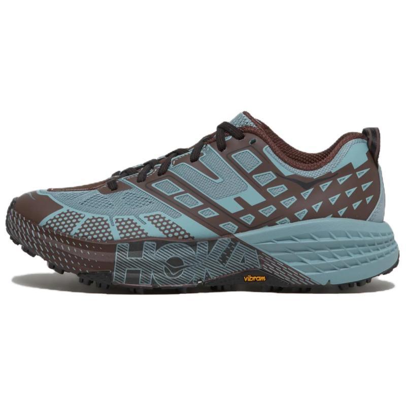 HOKA ONE ONE SPEEDGOAT 2 Abrasion Resistant Low Top Running Shoes Unisex Blue Brown Sneakers 1162710-DZYC 42
