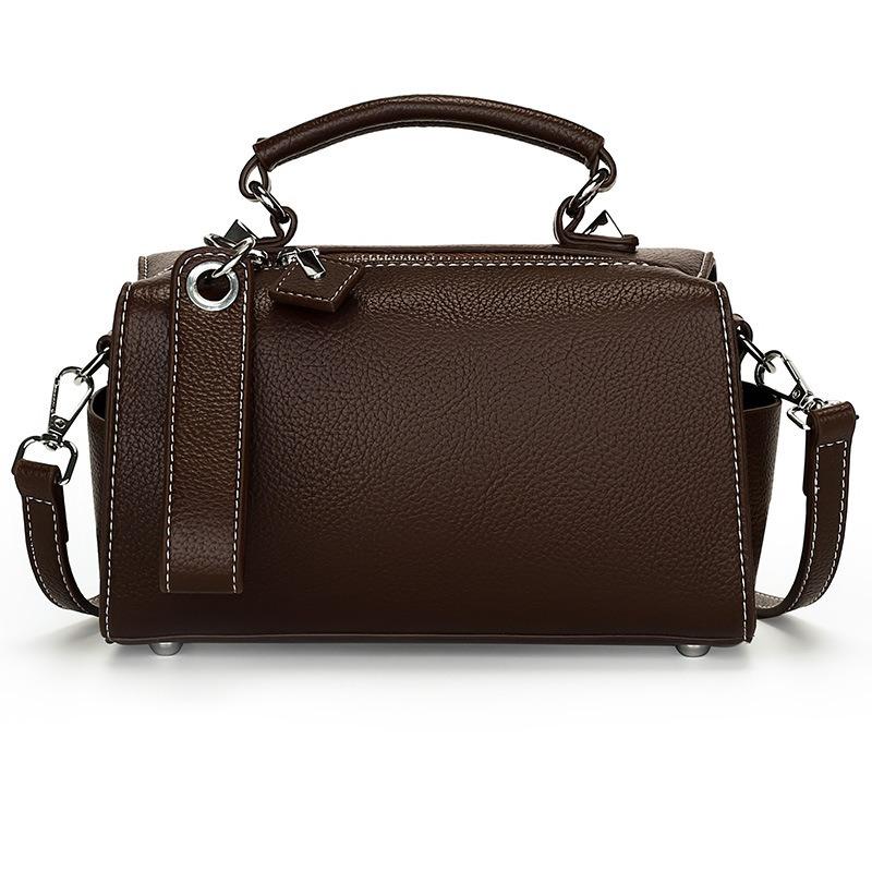 Women's Bag New Lychee Pattern Handbag Retro Fashion Single Shoulder Oblique Span Women's Bag Commuter Bag