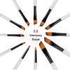12Pcs Öl Acryl Flache Spitze Kit Stift Kunst Liefert Künstler Aquarell Malerei Pinsel Pinsel Für Nylon Pinsel HMM