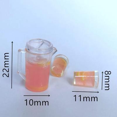 1Set 1/12 Scale Dollhouse Miniature Food Fruit Juice Milk Jug Kettle With Cup Play Model Ornament Doll House Decorative Toys