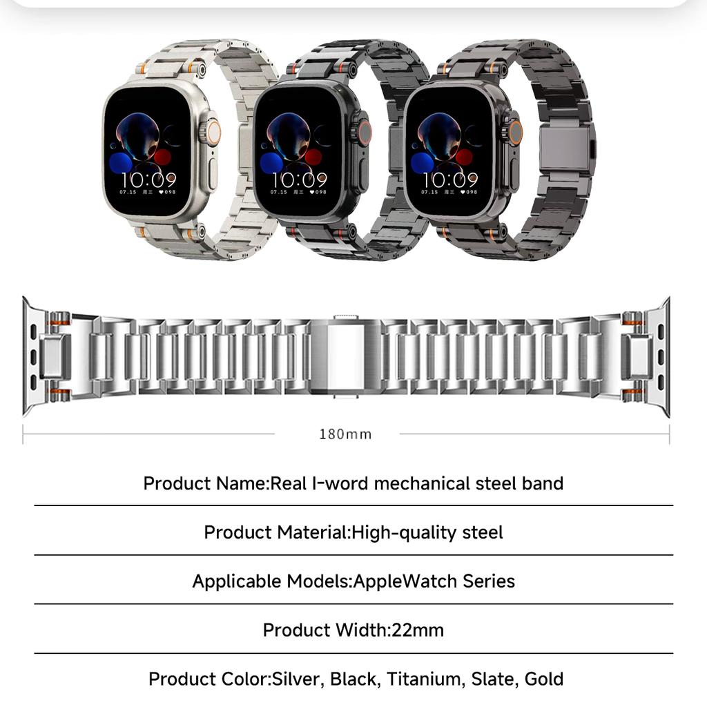 Stainless Steel Strap for Apple Watch Ultra 3/2/1 49mm 46mm 45mm 44mm 42mm Metal Magnetic Band IWatch Series 11 10 9 8 7 6 SE 5