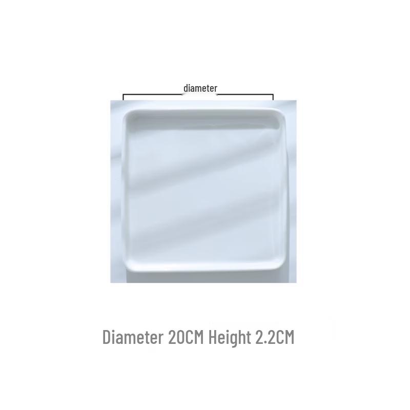 White Ceramic 8-Inch Multi-Purpose Dinner Plate