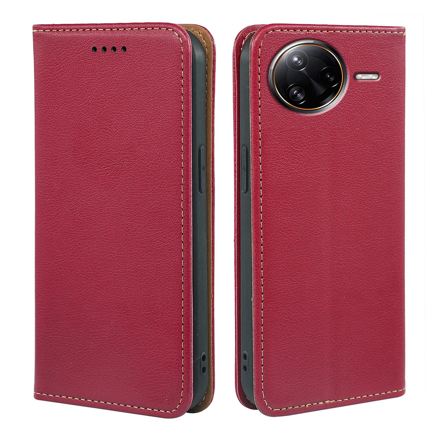 

Для Xiaomi Poco F7 Ultra 5G/Redmi K80 Pro 5G Чохол Гаманець Шкіряний Чохол для Телефону з RFID-блокуванням Сильна Магнітна Застібка Red