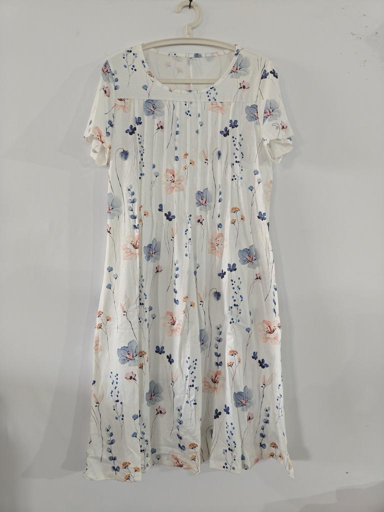 Frauen Lose Sommer Floral Vintage Sexy Rüschen Tasche Kleid