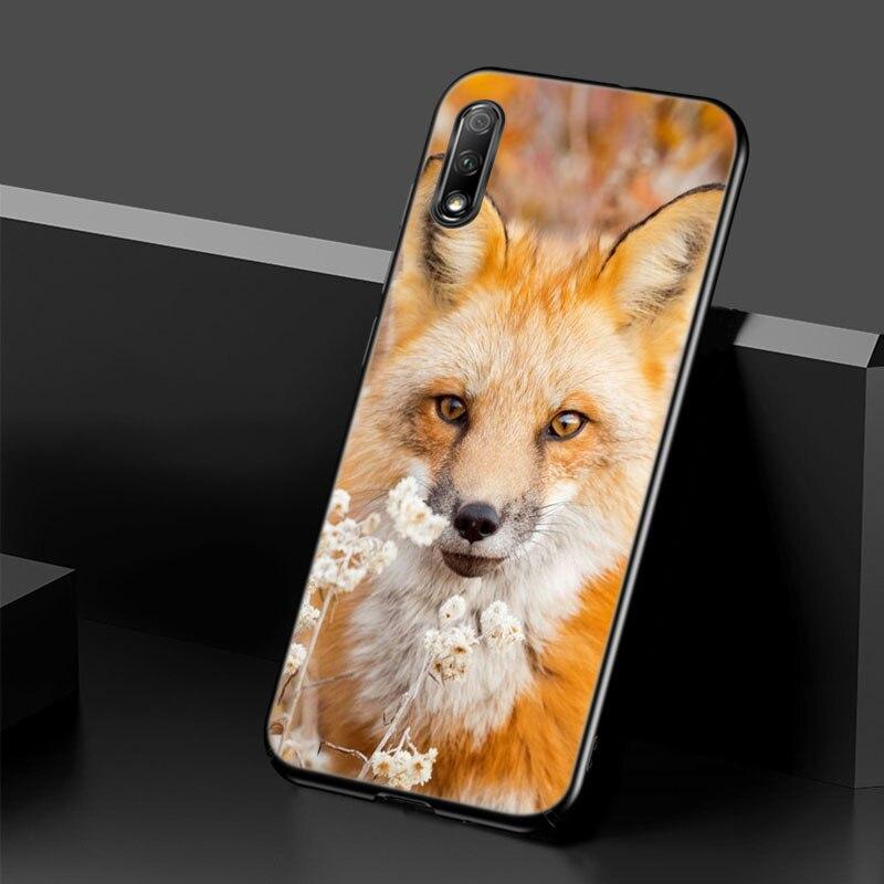 

Чехол с милым животным лисой для Huawei Honor 10X Lite 7A 8A 9X 20 Pro 7S 8C 8S 8X 9A 9C 10i 20i 30i 20E 20S 8 10 Lite, черный чехол Honor 8 Lite