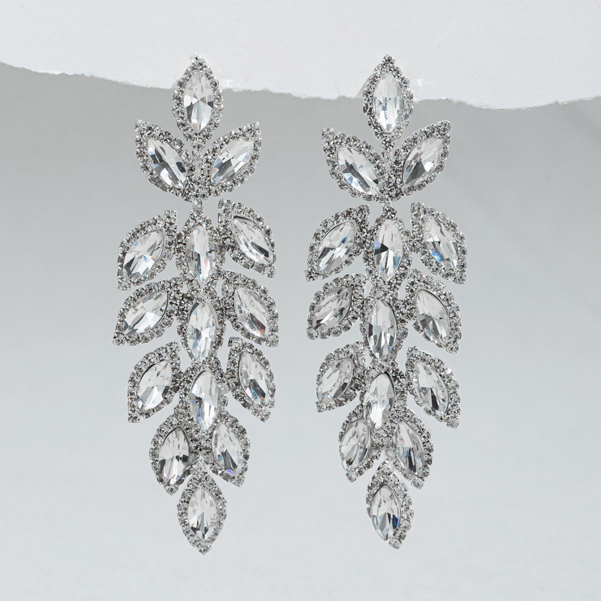 

Преувеличенные большие серьги для женщин, женский длинный стиль, темперамент с бриллиантами, индивидуальность, большой размер, модные и простые серебряный