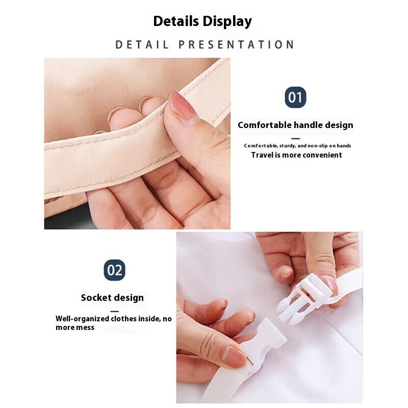 Travel Waterproof Nylon Zipper Mesh Storage Bag Set For Clothes Pouch Luggage Organizer Container