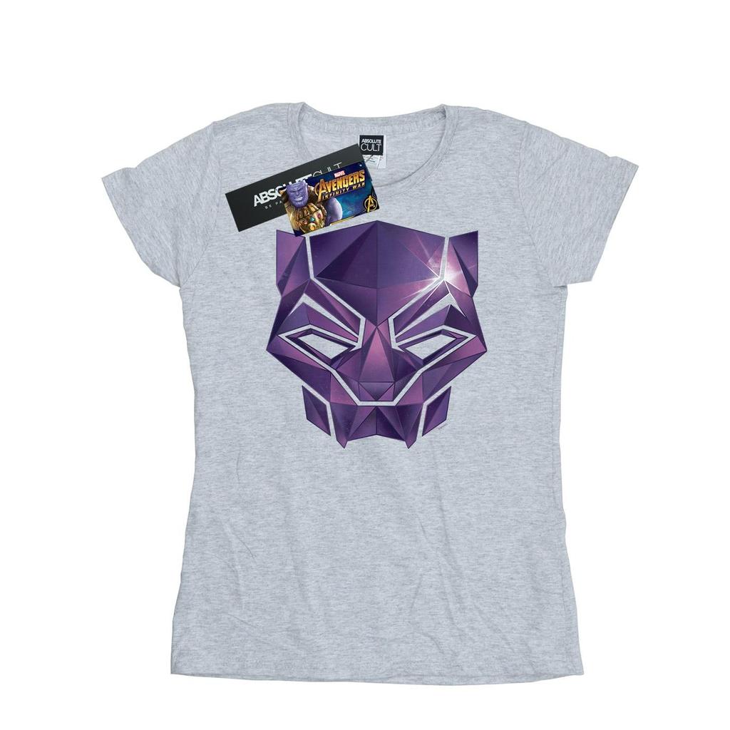 Marvel Womens/Ladies Avengers Infinity War Black Panther Geometric Cotton T-Shirt