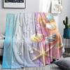 Starfish Shell Print Flannel Blanket, High quality Comfortable for All Seasons, Home Decor, Warmth and Comfort, Perfect for Christmas Gifts