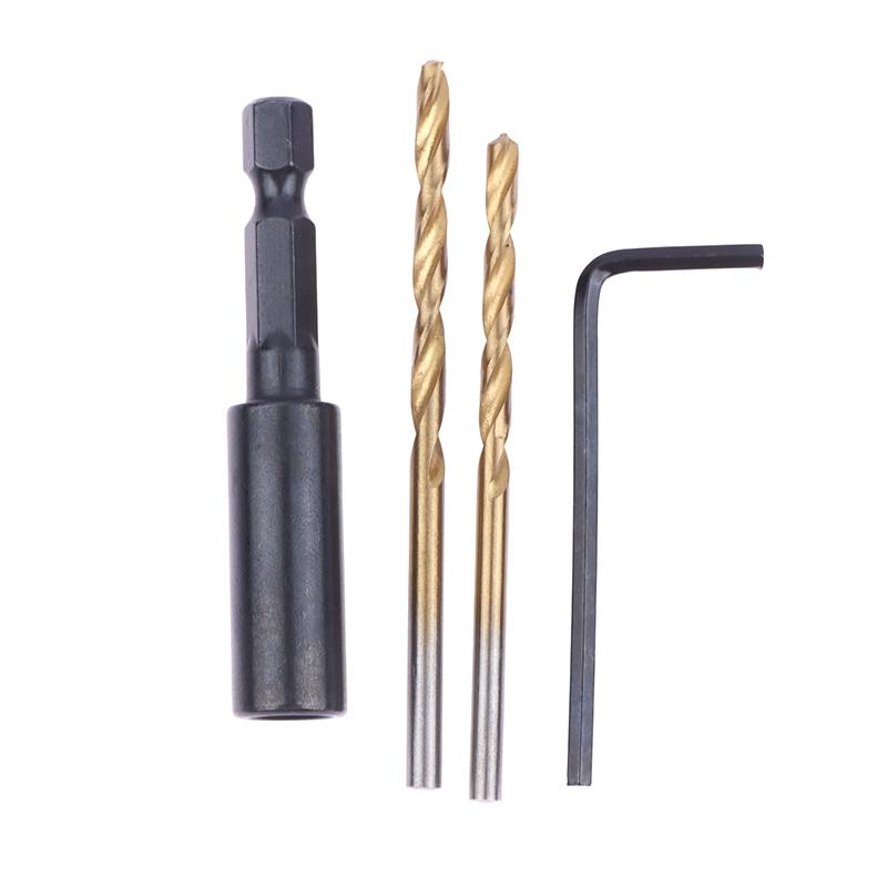 12-delige Titanium-Gecoate Zeskant Verzonken Boor Set Met Vervangbare Boren, Magnetische Houder & L-Sleutel. Boormachine Compatibel Voor Snel