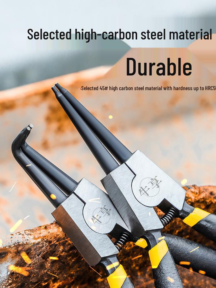 Industriequalität Gelb Doppelnutzungs-Sprengringzangenset für Innen- und Außensicherungsringe