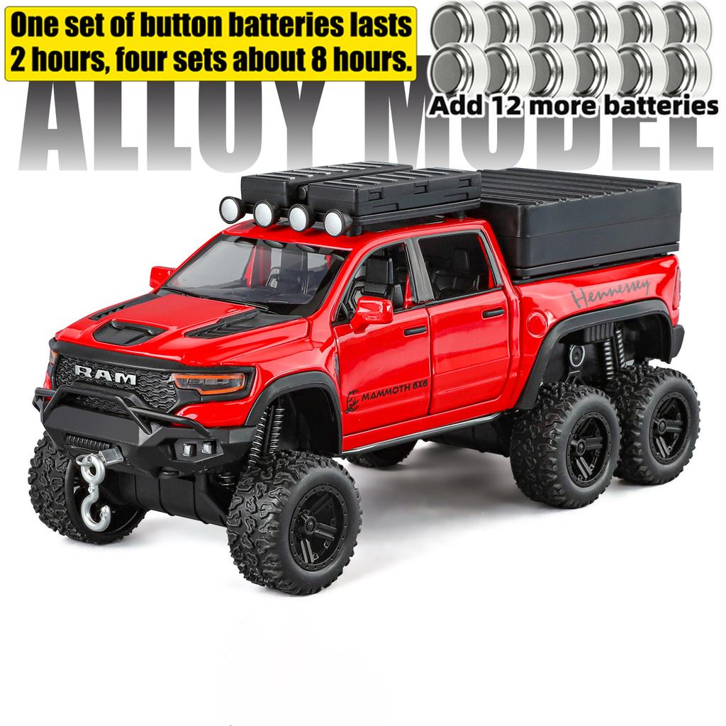 1:32 Dodge Tyrannosaurus RAM TRX Off Road SUV Pickup Truck Alloy Metal Diecast Model Car Home Trendy Ornaments Decorations Gifts