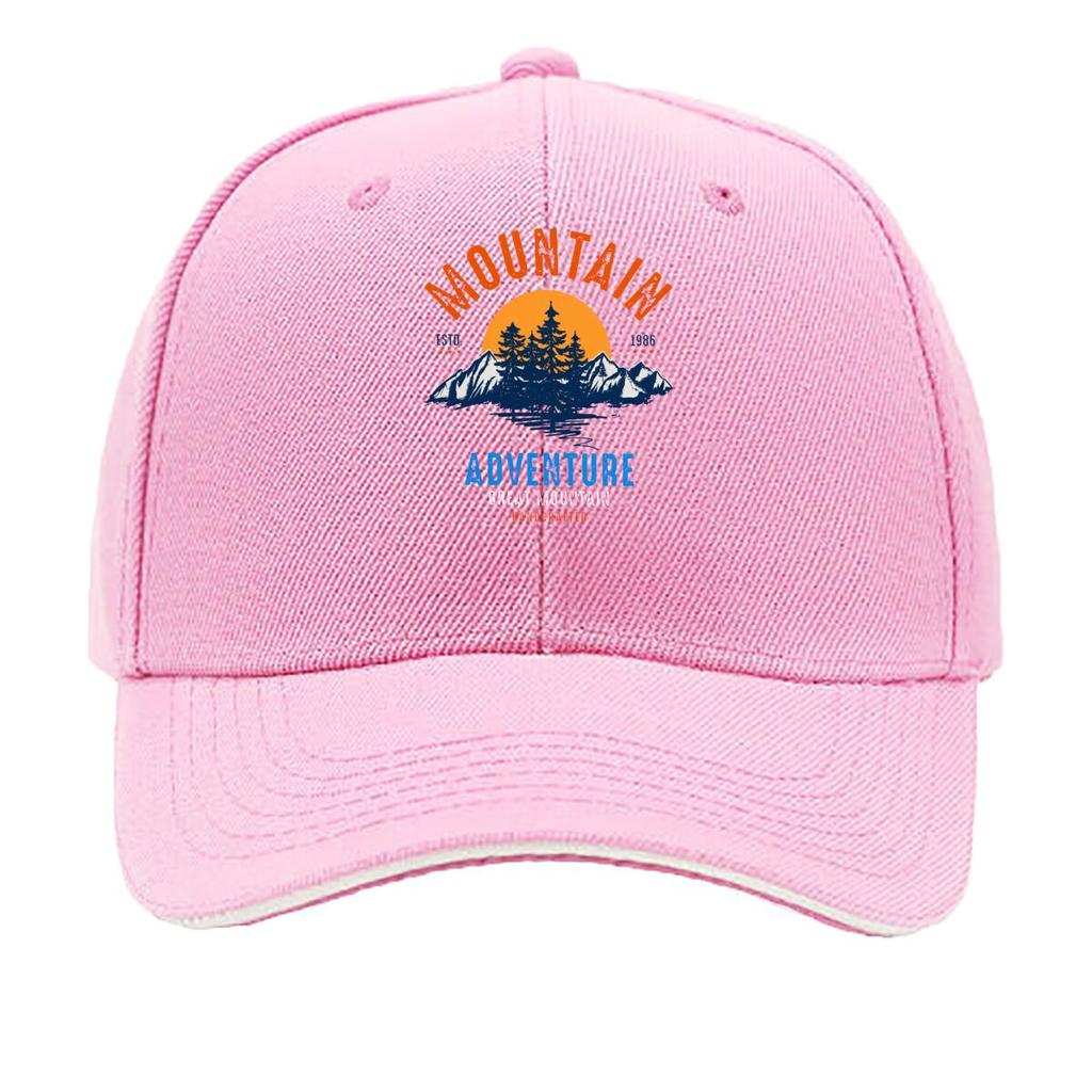 Mountain Adventure ESTD Great Mountain Handcrafted Sandwich Baseball Cap Sun Cap Outdoor Workouts Hat