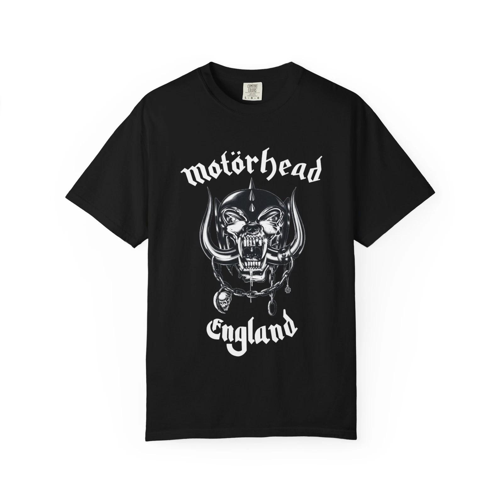 Snarling Wolf Head graphic T-shirt | Biker Skull, Chain Illustration XL