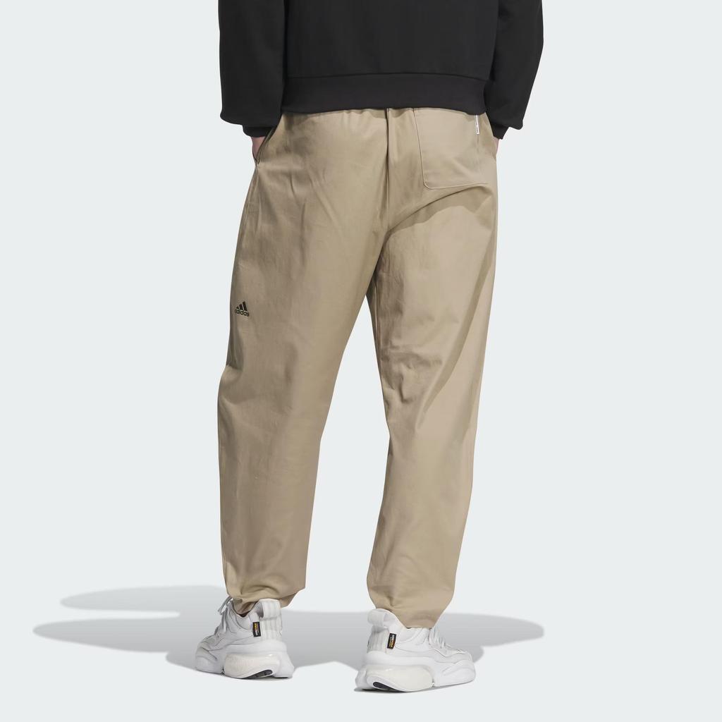adidas Small Logo Woven Pants Asia Sizing Tan JE6110