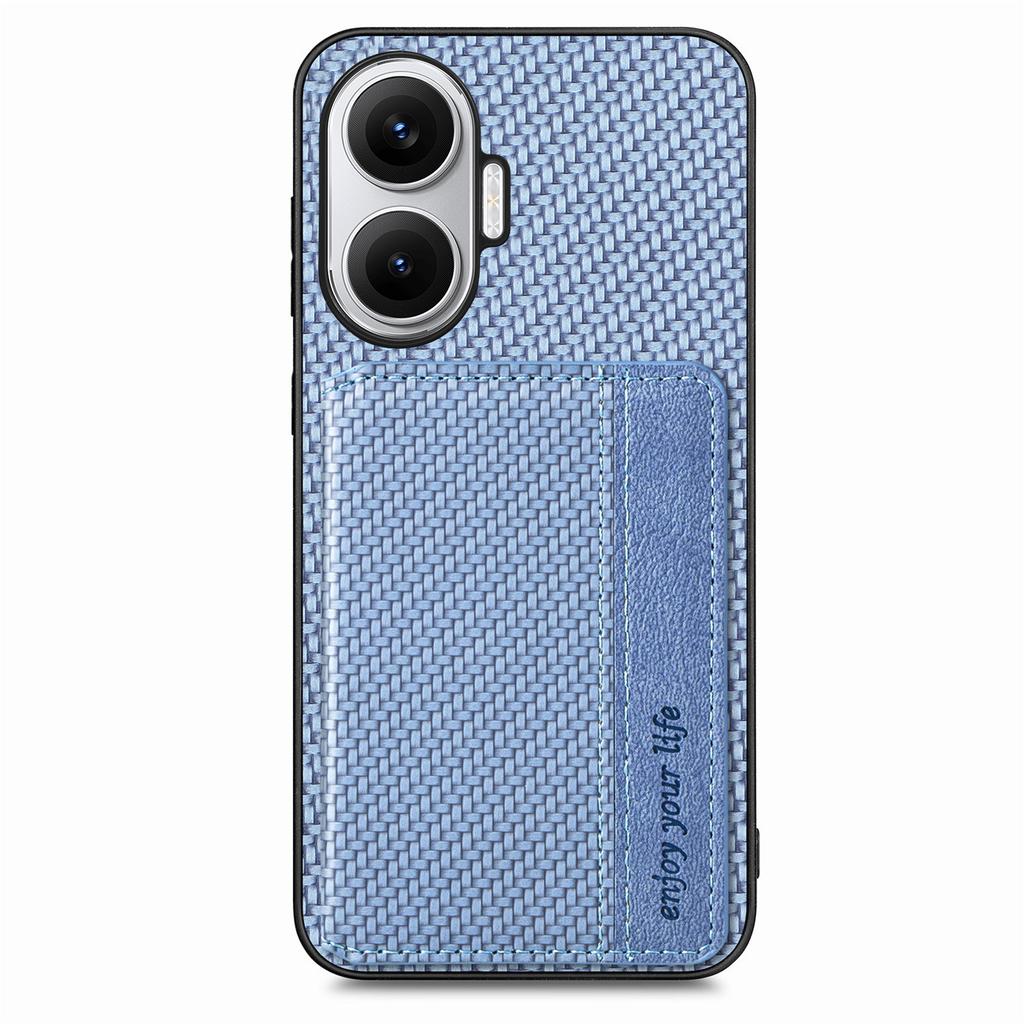 For Xiaomi Redmi Turbo 4 Pro 5G Case RFID Blocking Carbon Fiber Leather Phone Back Cover with Card Holder
