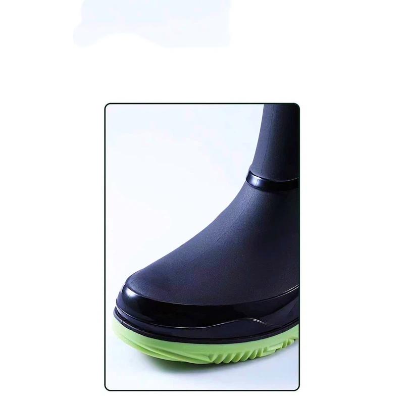 Men's Fashionable Outdoor Anti Slip Waterproof Thickened Drawstring Short Tube Rain Shoes Work Rubber Shoes
