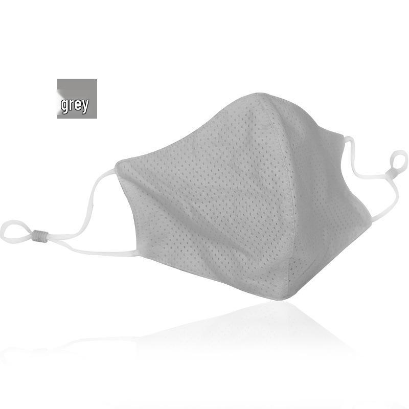 Summer Ice Silk Breathable Cycling Mask - Double-Sided Mesh, Ear-Hanging, Unisex.