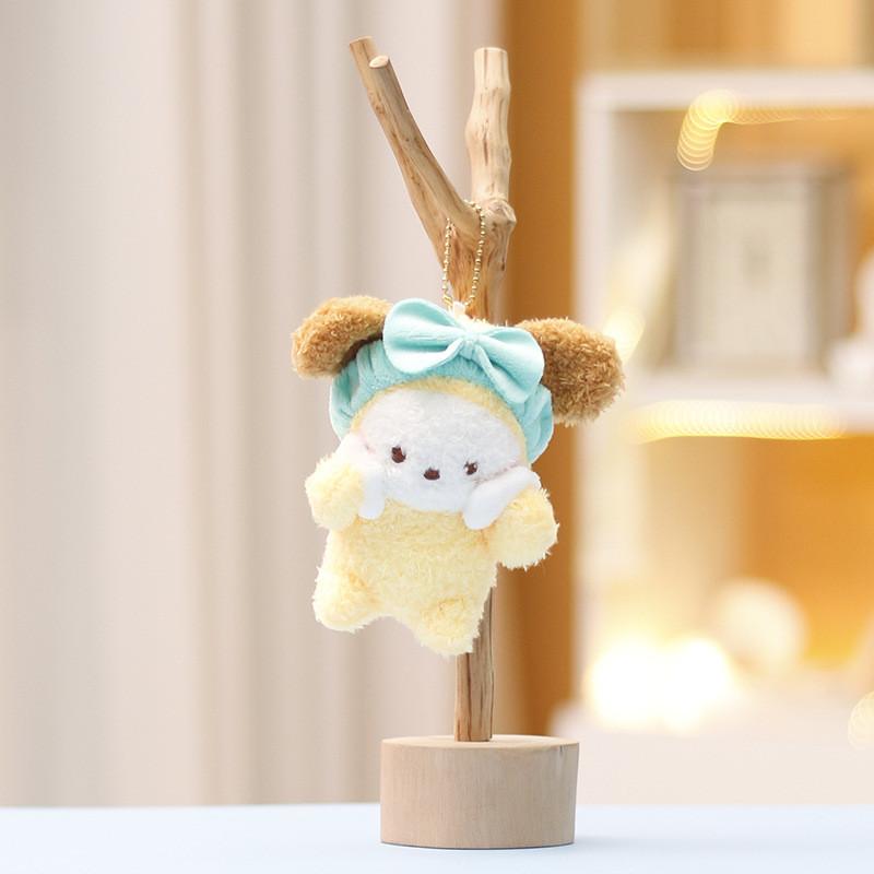Face Wash Delightful Rabbit Plush Toy Keychain Adorable Short Fur Design For Kid