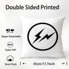 Lightning F-Fragment D-Design Pillow Case Plush Fabric Soft Double Sided Print Sofa Cushion Cover Throw Pillow Covers