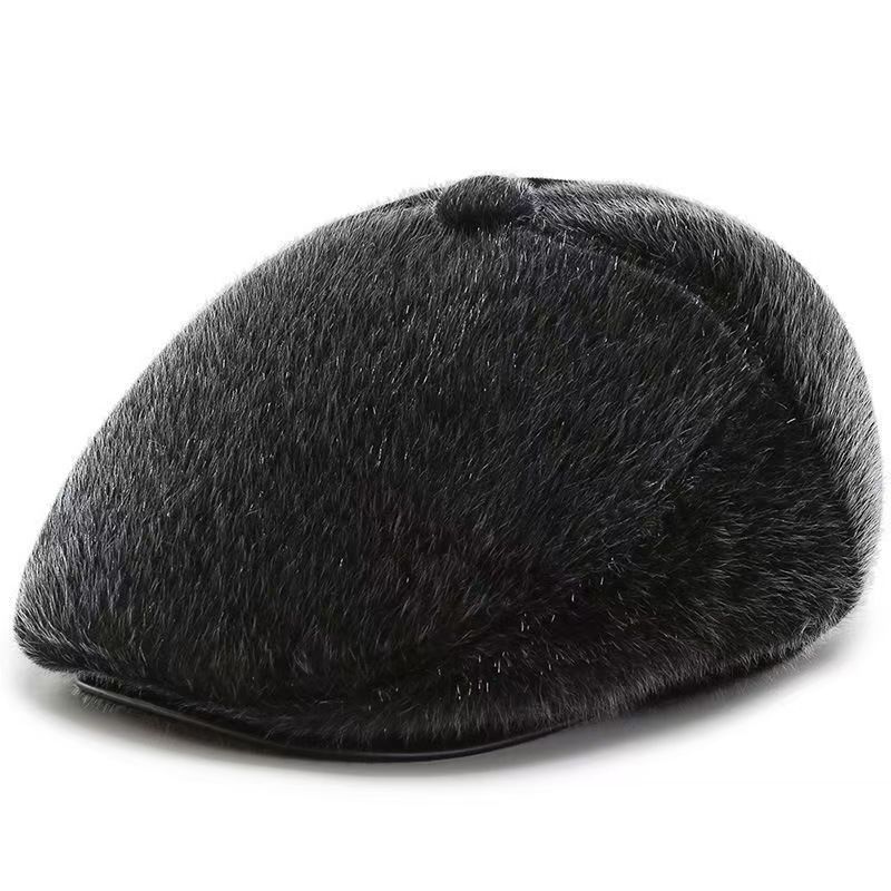 Autumn and Winter Warm Autumn and Winter Men's Outdoor Cold-proof Ear Protection Baseball Cap Casual Plus Velvet Thickened Baseball Hat Dad