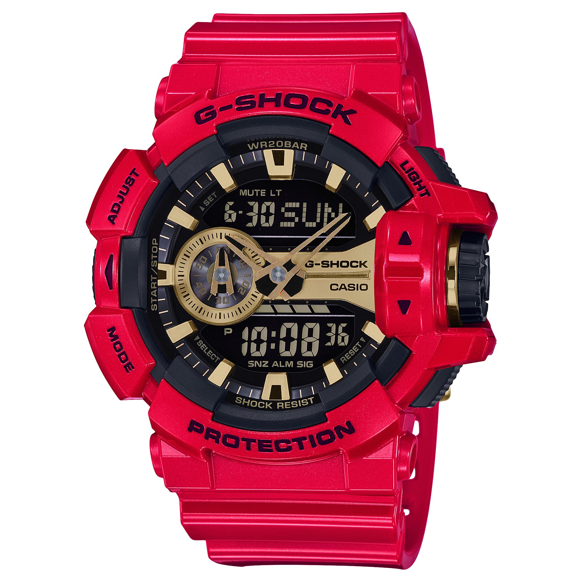 

Casio Men s Resin 200M Water Resistant Digital Shock Resistant Quartz Watch GA-400CX-4A красный