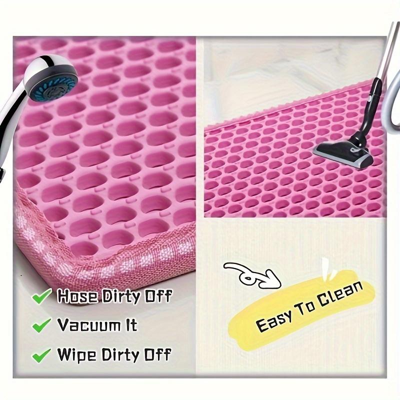 1pcs Large Honeycomb Cat Litter Mat Dual-Layer Waterproof  Easy To Clean Scatter Control Rug for Kitty Litter Box Urine-Proof & Effortless Maintenance