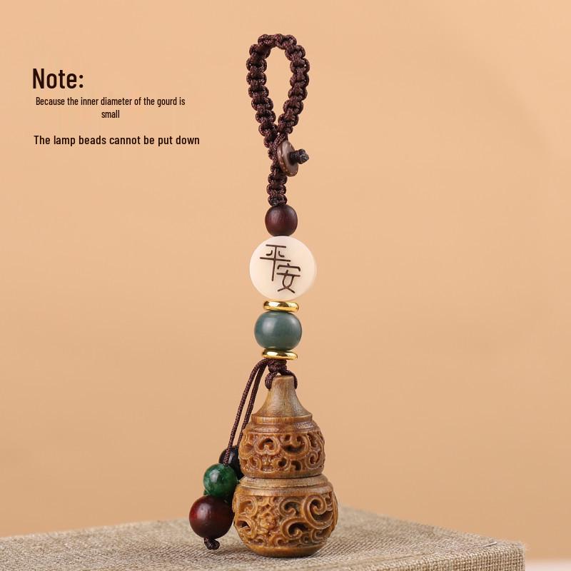 2021 Green Car Keychain G Buckle: Women's Mobile Phone Strap with Sandalwood Hollow Sachet Pendant