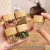6 Pack Mini Sealing Glass Jars with Elegant Wood Grain Lids -Perfect for Travel,Camping,Kitchen Storage and Organizing Spices,Nail Art,Earrings,Paints