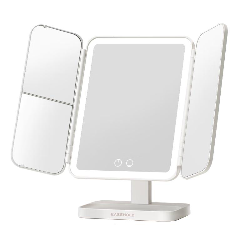 EASEHOLD LED Lighted Rechargeable Makeup Mirror with 3x Magnification