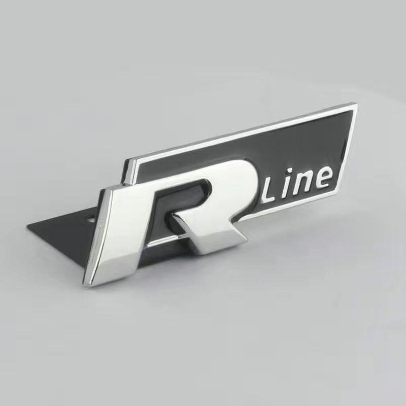 Compatible "R-Line" Logo Sticker for VW Golf, CC, Scirocco, Magotan, Sagitar, and Polo - Rear Grille Emblem.
