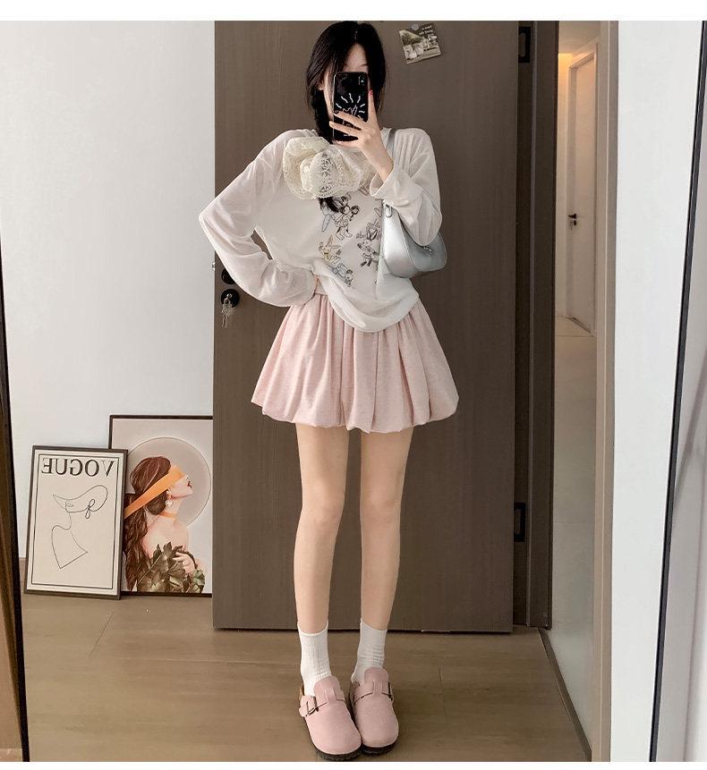 Thickened Women's High Waist Pleated Skort with Anti-Exposure Design - Autumn/Winter Collection