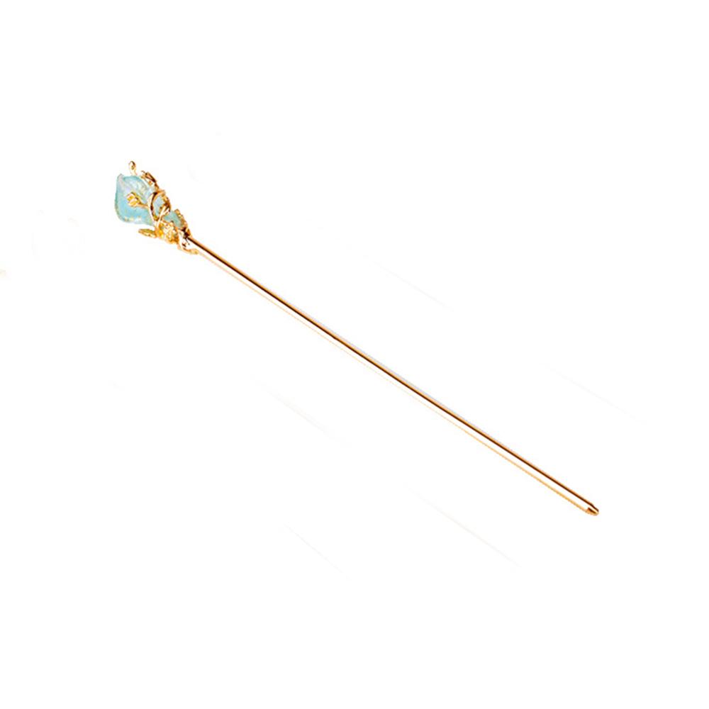 

Style Metal Hanfu Accessories Rhinestone Hair Stick Hair Chopsticks Hair Accessories Metal Hairpin синий