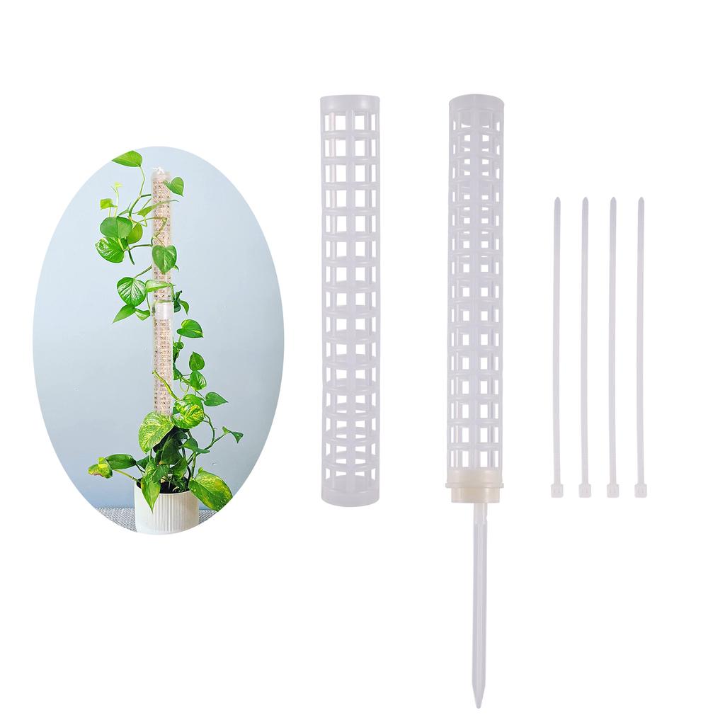 Plant Climbing Frame Stackable Plant Moss Stick Hollowed Design Moss Pole Potted Plants Climbing Supporting Stick Garden Stake