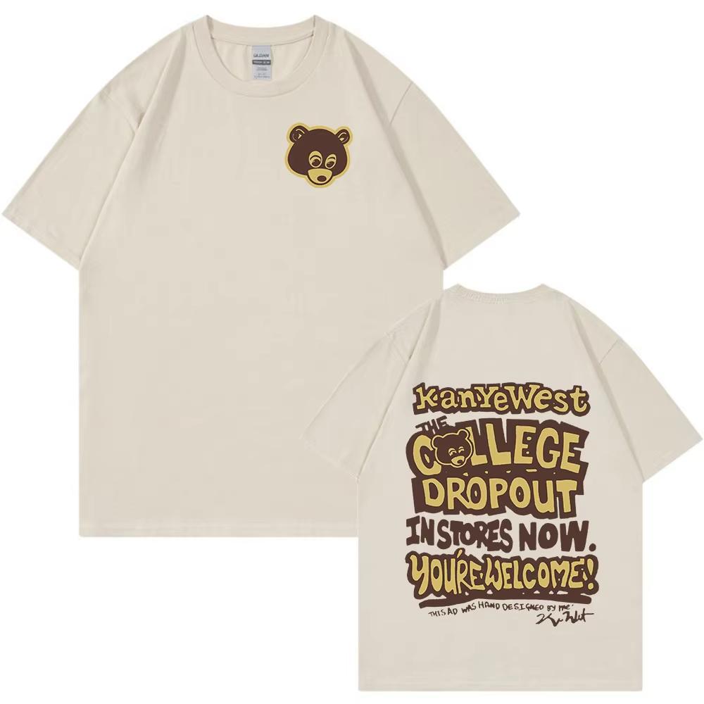 Kanye West College Dropout T Shirt Men's Clothes Hip Hop Vintage T-shirts Fashion Casual Oversized T Shirts Harajuku Streetwears4