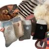 Christmas Wool Socks, Socks, Seasonal Thickened, Warm And Cute, Embroidered Snowflake Sky Stockings