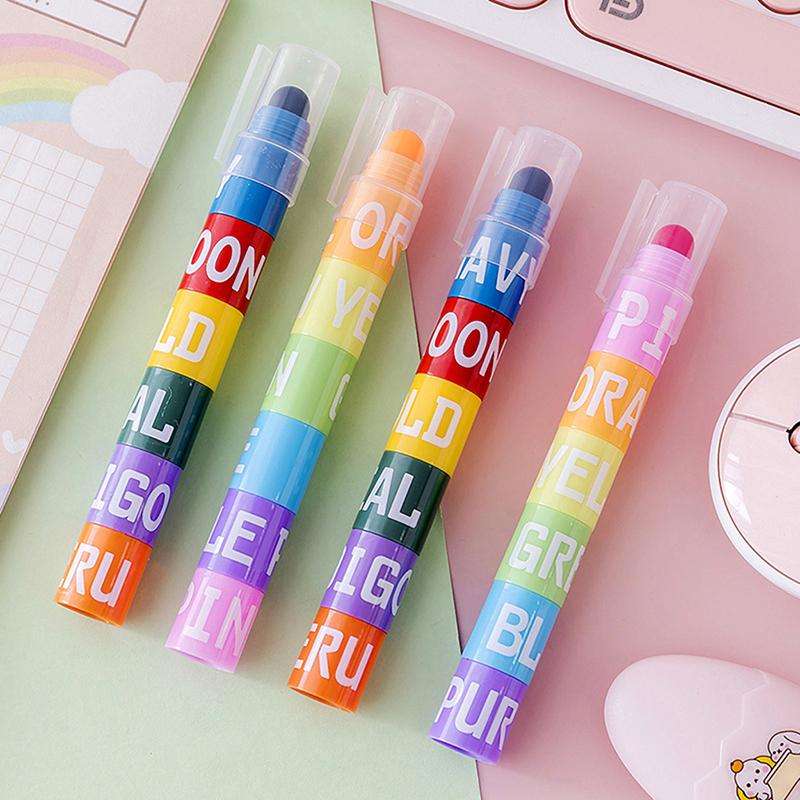 6 Colors Splice Mini Highlighters Vintage Candy Colors Gel Highlighters Gel