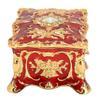 Metal Enamel Trinket Box Gold Red Treasure Chest Box Jewelry Boxes Jewelry Box  Home Dresser Decor