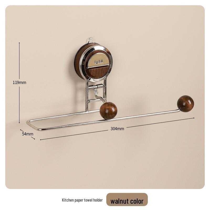 

Punch-Free Suction Cup Paper Towel Holder & Cling Film Hanger