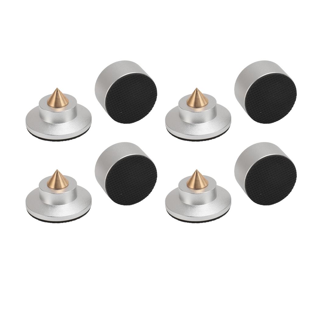 4Pcs Spker Isolation Feet Pad Aluminum Alloy Spker Spike Pad for Subwoofer Amplifier CD DVD Player
