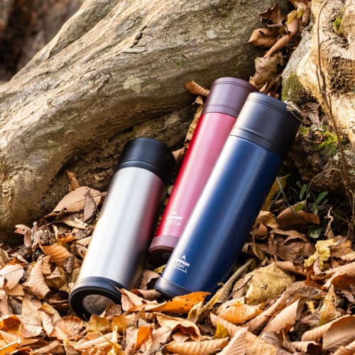 Atlas ATPBL-370NV Ultra-Insulated Stainless Steel Water Bottle, 370ml, Lightweight, with Insulated Cup, Perfect for Camping, Outdoor Activities, Mount