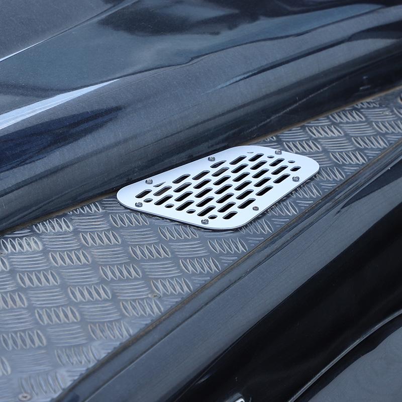 For 2004-18 Land Rover Defender 90 110 aluminum alloy car hood air outlet protective mesh cover sticker car exterior accessories