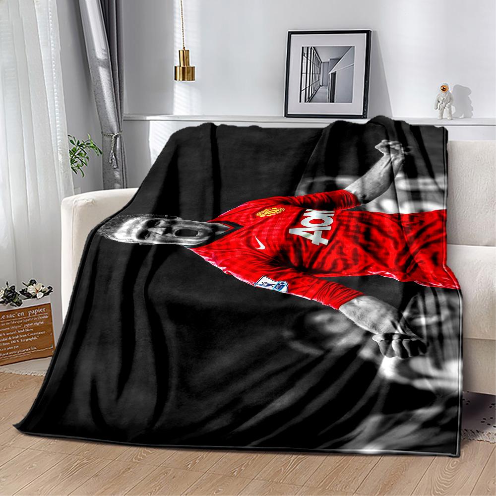 Football Player Celebration Blanket Durable Comfort Great for Office Chair Livingroom Office Four Seasons Universal Digital Print